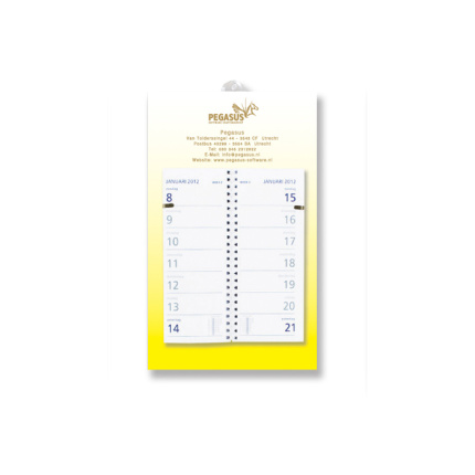 Week omleg kalender met bedrukt schild - Topgiving